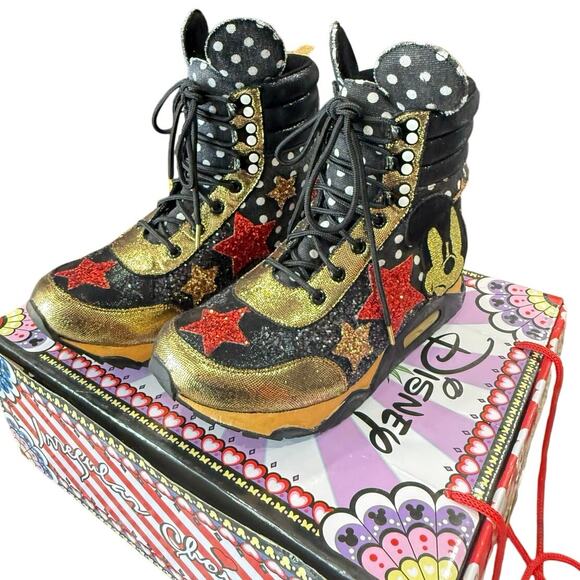 Rare Irregular Choice Disney Gosh Mickey Mouse Light Up Sneakers 7.5 w/ box VGUC - Picture 6 of 16